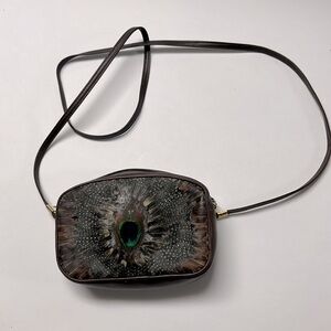 Comeco peacock feather purse